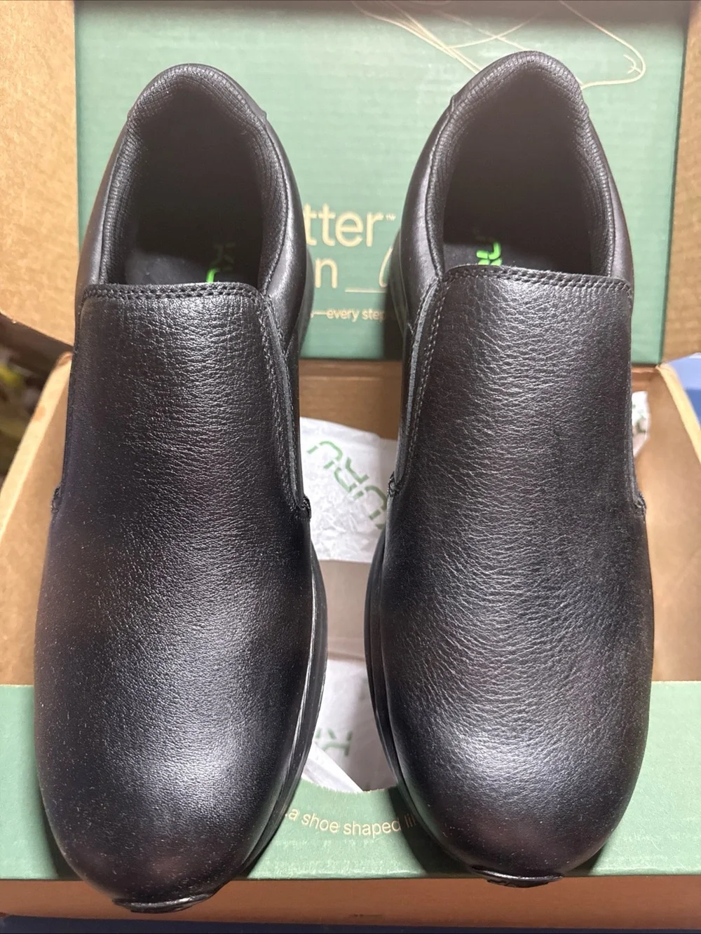Kuru kivi 2 Black Slip-On Men's Leather Work Shoes